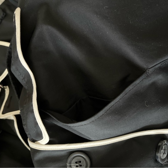 Worthington Black Trench Coat with White Accents - Picture 6 of 10